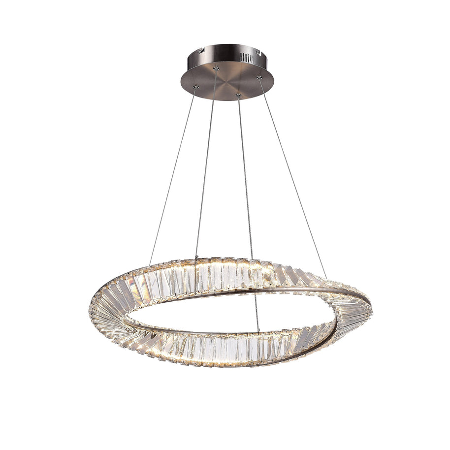 STELLA luminaire nickel brossé et cristal AC6720SN | Luminaire Plus.ca