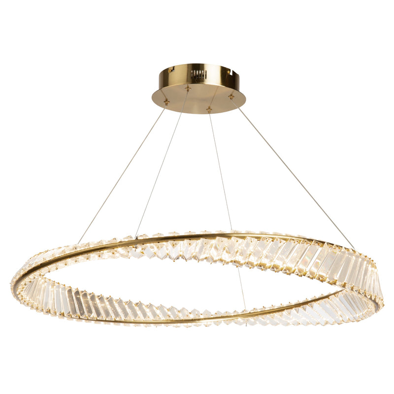 STELLA luminaire suspendu doré et cristal AC6721BB | Luminaire Plus.ca