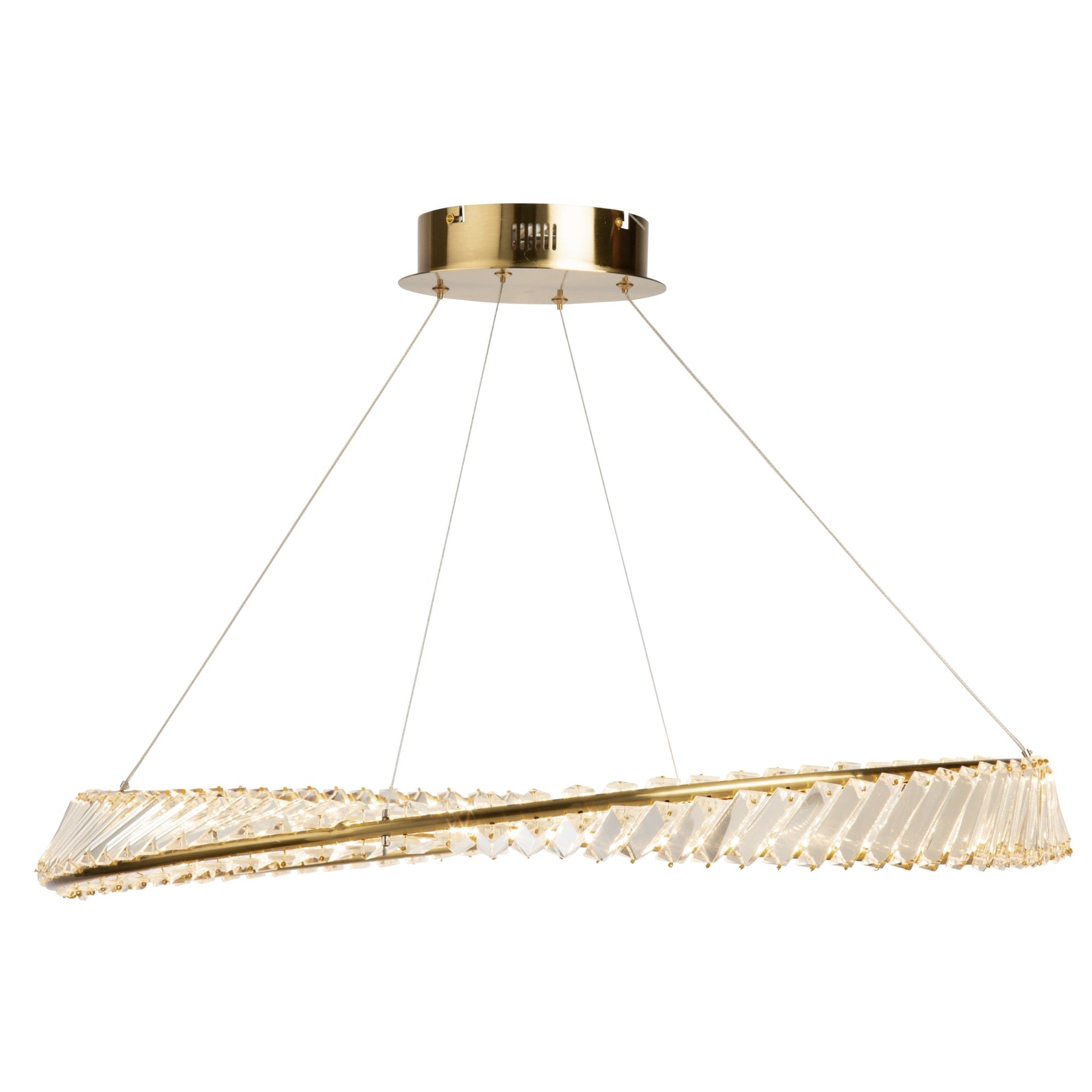 STELLA luminaire suspendu doré et cristal AC6721BB | Luminaire Plus.ca