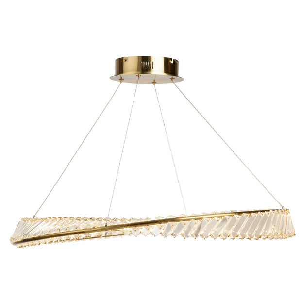 STELLA luminaire suspendu doré et cristal AC6721BB | Luminaire Plus.ca