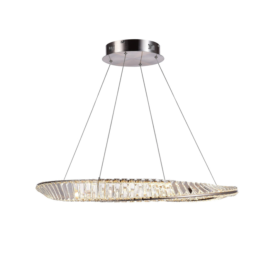 STELLA luminaire nickel brossé et cristal AC6721SN | Luminaire Plus.ca