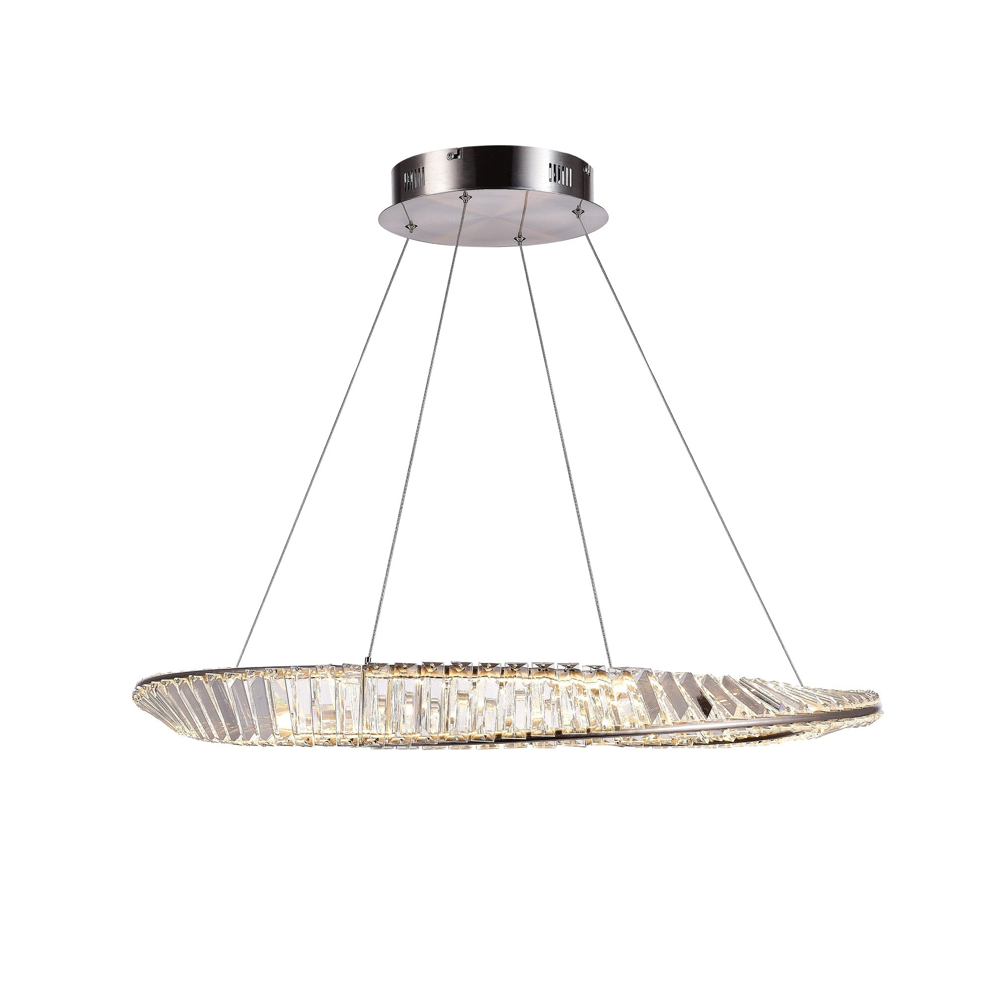 STELLA luminaire nickel brossé et cristal AC6721SN | Luminaire Plus.ca