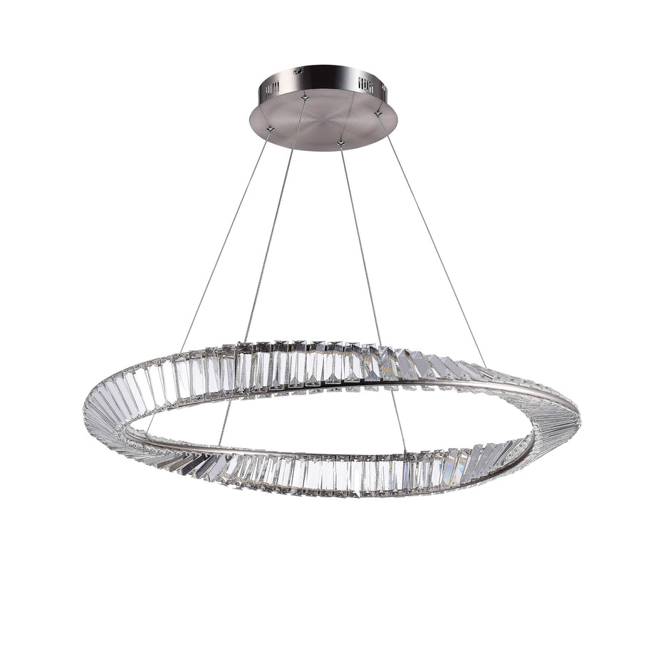 STELLA luminaire nickel brossé et cristal AC6721SN | Luminaire Plus.ca