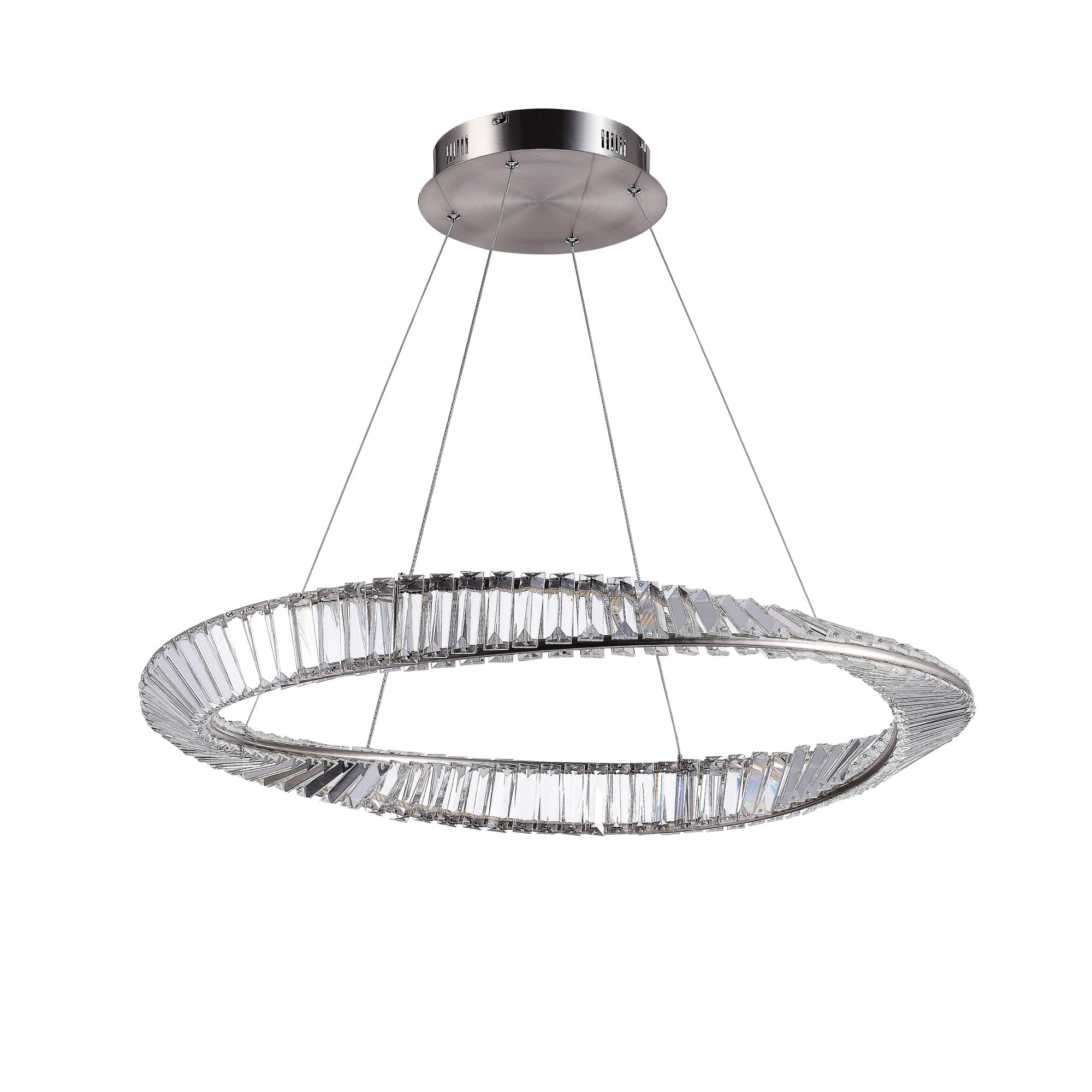 STELLA luminaire nickel brossé et cristal AC6721SN | Luminaire Plus.ca