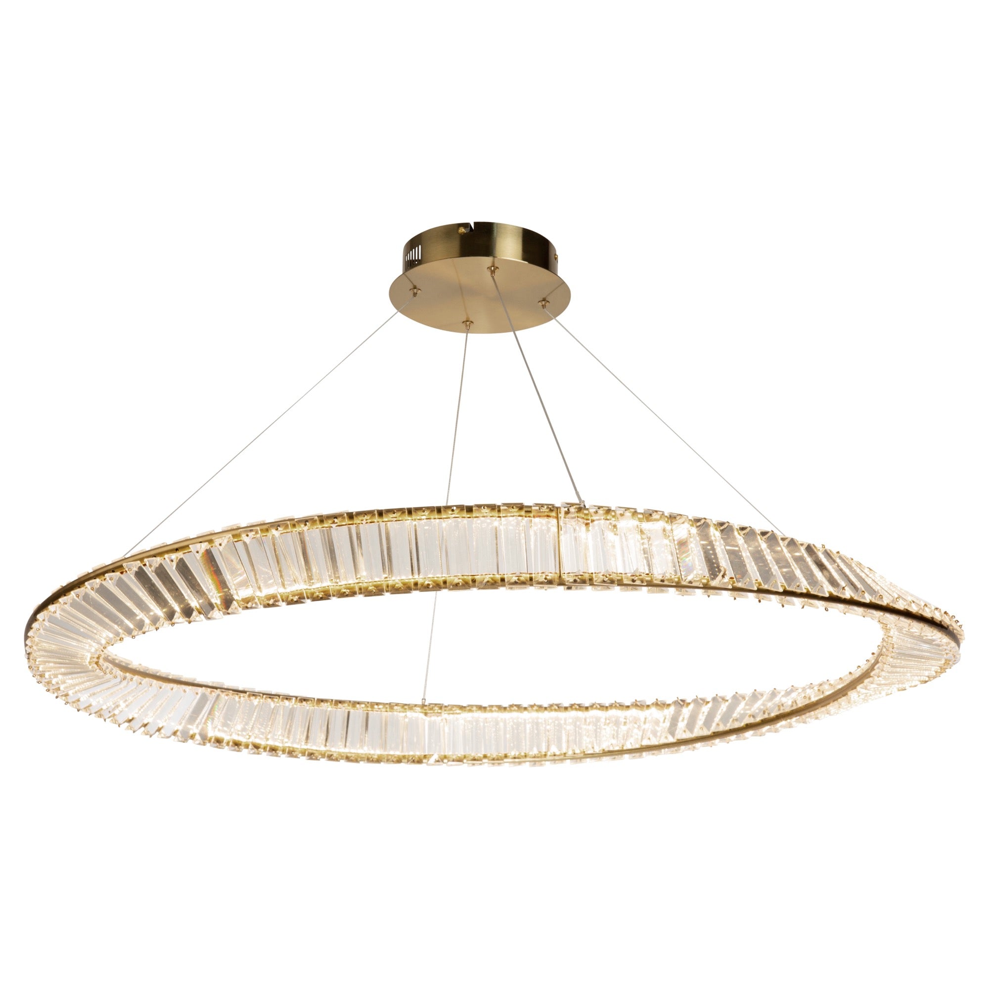 STELLA luminaire suspendu doré et cristal AC6722BB | Luminaire Plus.ca