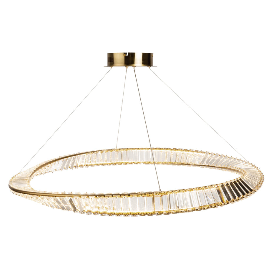 STELLA luminaire suspendu doré et cristal AC6722BB | Luminaire Plus.ca