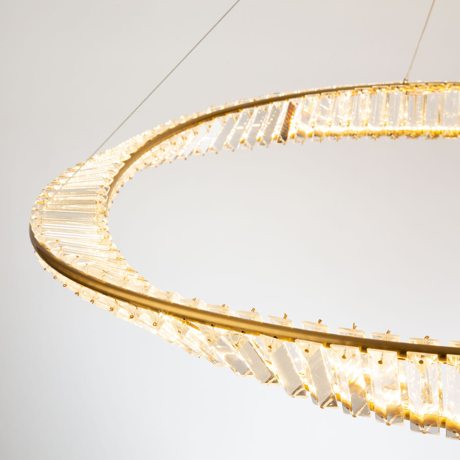 STELLA luminaire suspendu doré et cristal AC6722BB | Luminaire Plus.ca