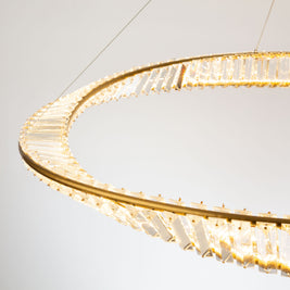 STELLA luminaire suspendu doré et cristal AC6722BB | Luminaire Plus.ca