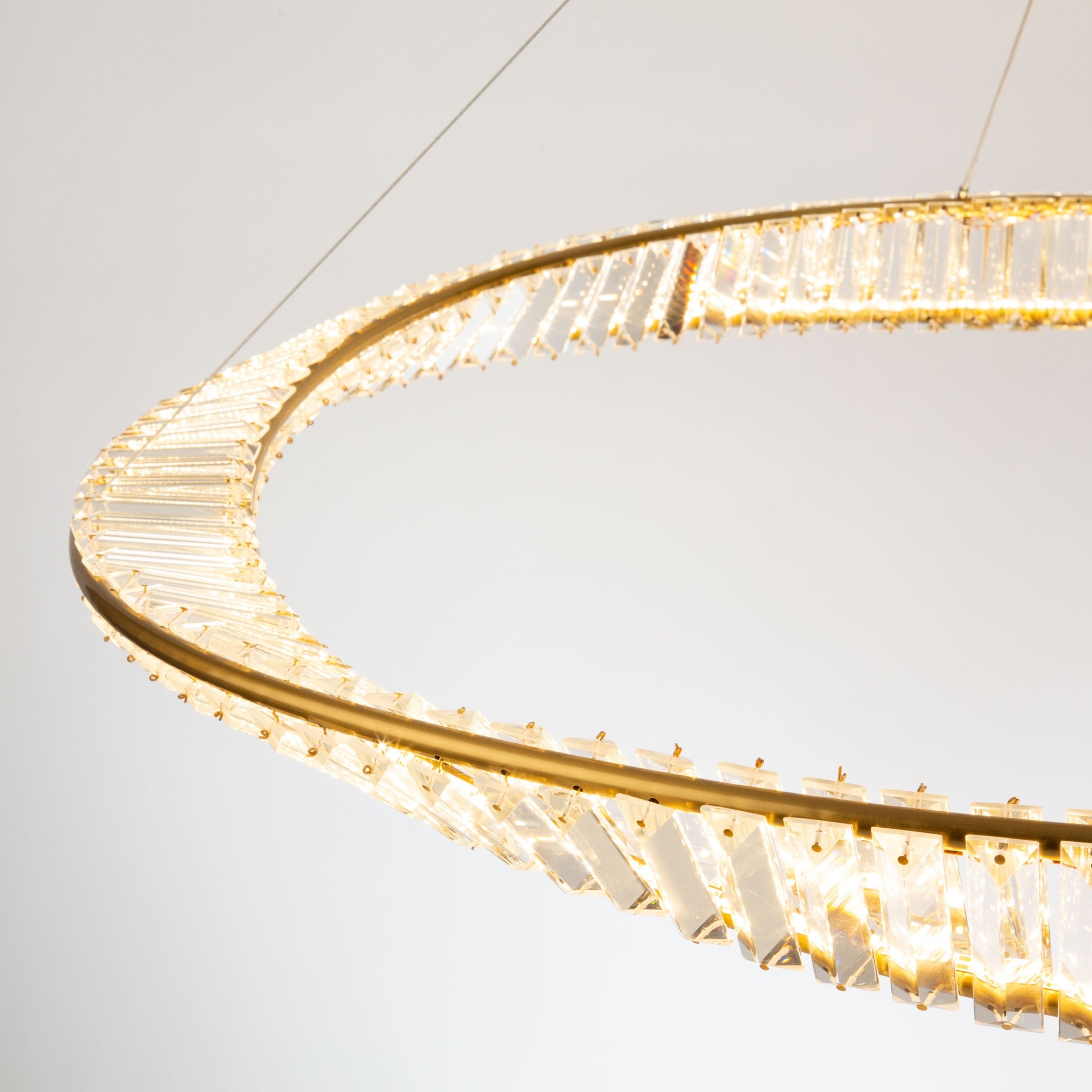 STELLA luminaire suspendu doré et cristal AC6722BB | Luminaire Plus.ca