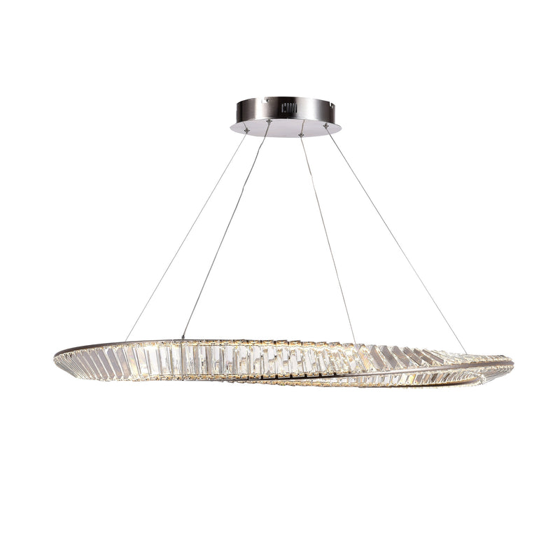 STELLA luminaire nickel brossé et cristal AC6722SN | Luminaire Plus.ca