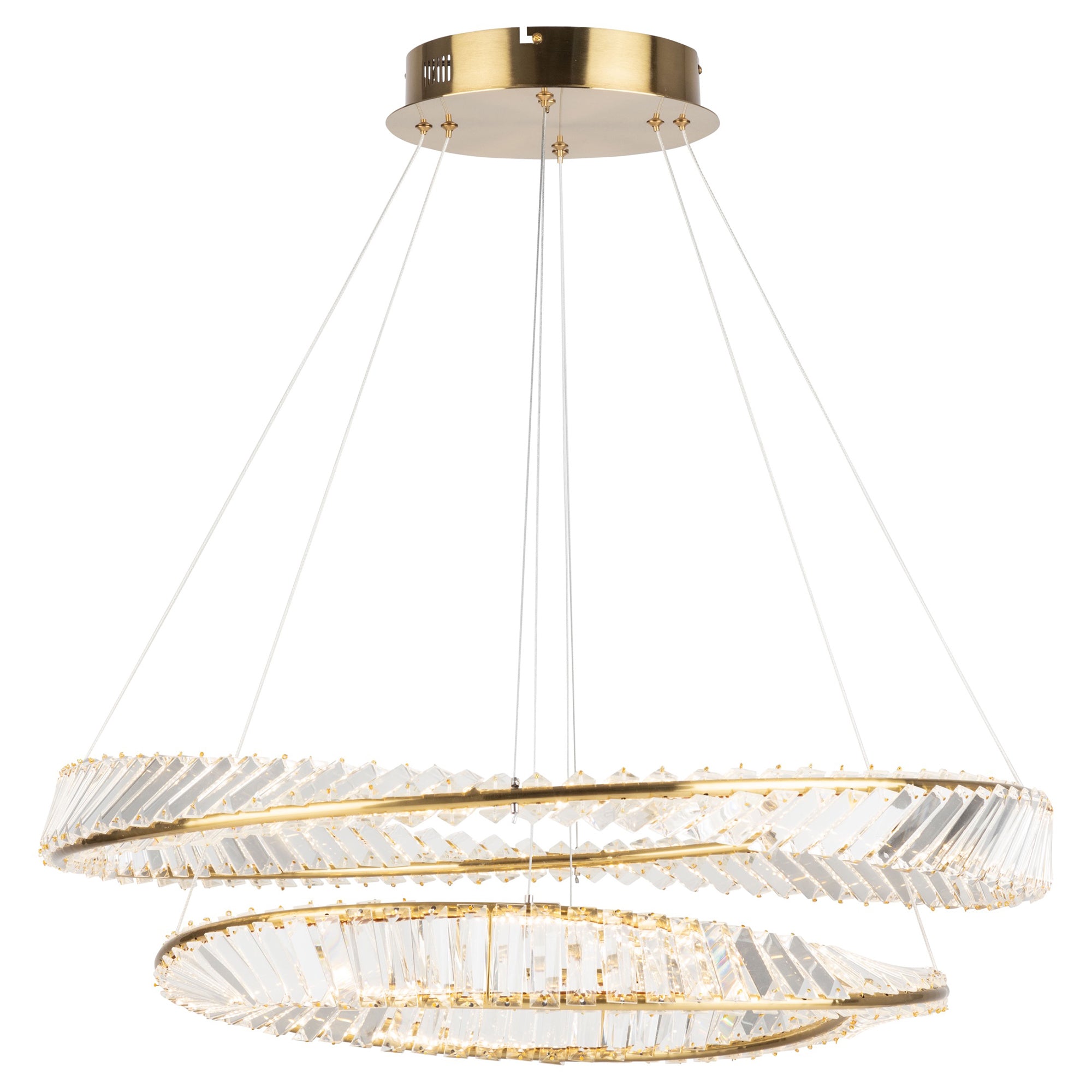 STELLA luminaire suspendu doré et cristal AC6723BB | Luminaire Plus.ca