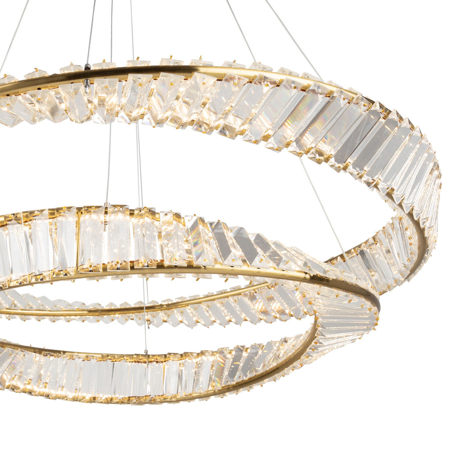 STELLA luminaire suspendu doré et cristal AC6723BB | Luminaire Plus.ca