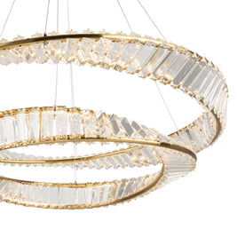 STELLA luminaire suspendu doré et cristal AC6723BB | Luminaire Plus.ca