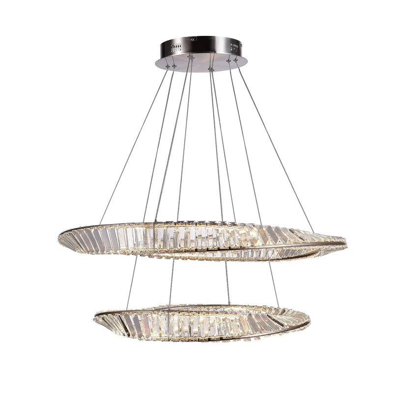 STELLA luminaire nickel brossé et cristal AC6723SN | Luminaire Plus.ca