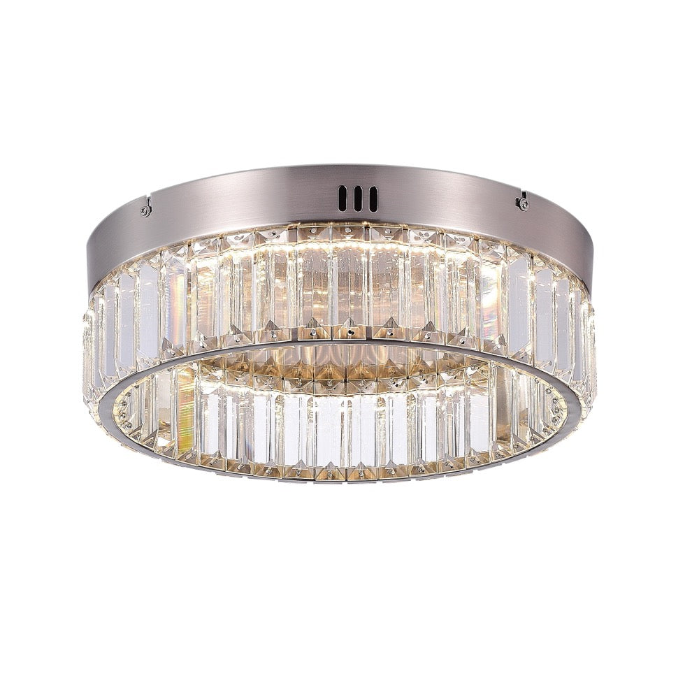 STELLA luminaire nickel brossé et crystal AC6724SN | Luminaire Plus.ca
