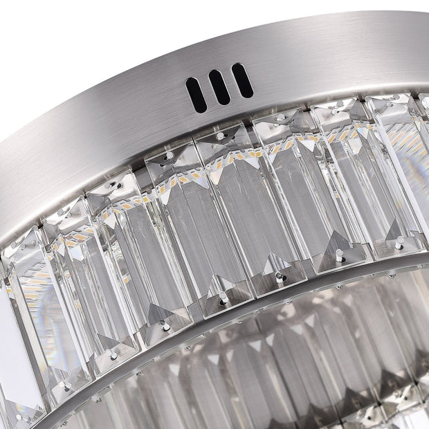 STELLA luminaire nickel brossé et crystal AC6724SN | Luminaire Plus.ca