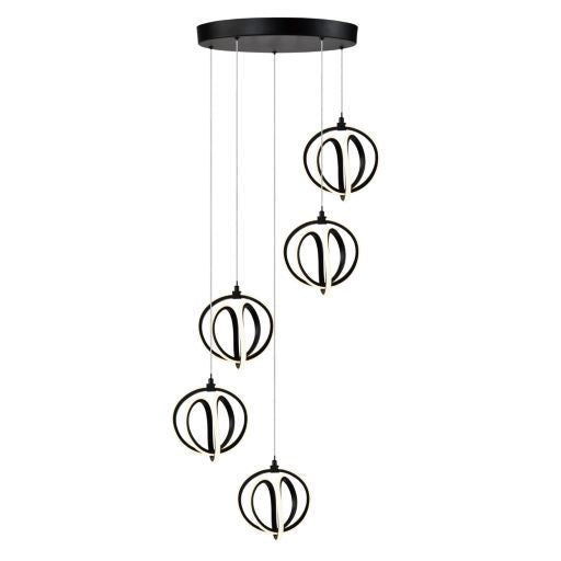 ROSE luminaire suspendu noir AC6735BK | Luminaire Plus.ca
