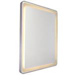 Artcraft Reflections miroir carré avec éclairage au DEL intégré aluminium brossé AM301
