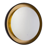 Artcraft Reflections miroir rond avec éclairage au DEL intégré bronze huilé et or AM304