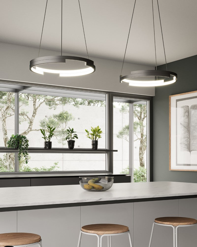 ANELLO MINOR luminaire suspendu effet bois PD52719-WT