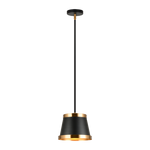 CASKE luminaire suspendu noir et doré C62901BKAG | Luminaire Plus.ca