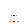 CASKE luminaire suspendu blanc et doré C62901WHAG