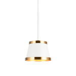 CASKE luminaire suspendu blanc et doré C62901WHAG | Luminaire Plus.ca