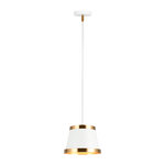 CASKE luminaire suspendu blanc et doré C62901WHAG | Luminaire Plus.ca