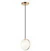 CHATOYANT luminaire suspendu doré et verre blanc C71501AG | Luminaire Plus.ca