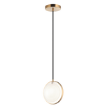 CHATOYANT luminaire suspendu doré et verre blanc C71501AG | Luminaire Plus.ca