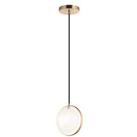 CHATOYANT luminaire suspendu doré et verre blanc C71501AG | Luminaire Plus.ca