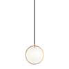 CHATOYANT luminaire suspendu doré et verre blanc C71501AG