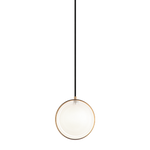 CHATOYANT luminaire suspendu doré et verre blanc C71501AG