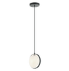 CHATOYANT luminaire suspendu noir et verre blanc C71501MB | Luminaire Plus.ca