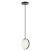 CHATOYANT luminaire suspendu noir et verre blanc C71501MB