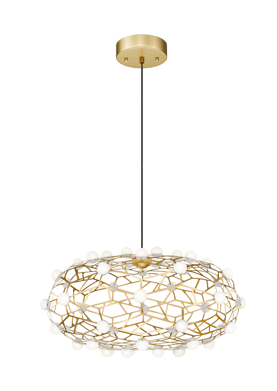 CORAL luminaire suspendu doré C76324GL | Luminaire Plus.ca
