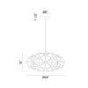 CORAL luminaire suspendu noir C76324BK