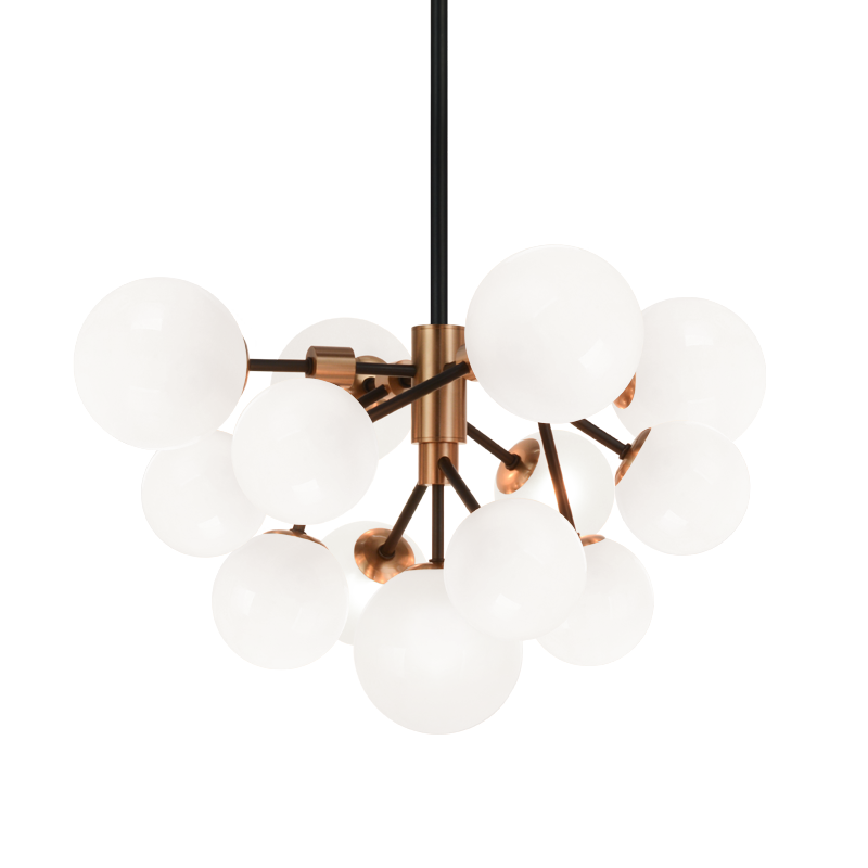 NOVU luminaire suspendu doré et noir C83013AGOP | Luminaire Plus.ca