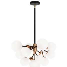 NOVU luminaire suspendu doré et noir C83013AGOP | Luminaire Plus.ca