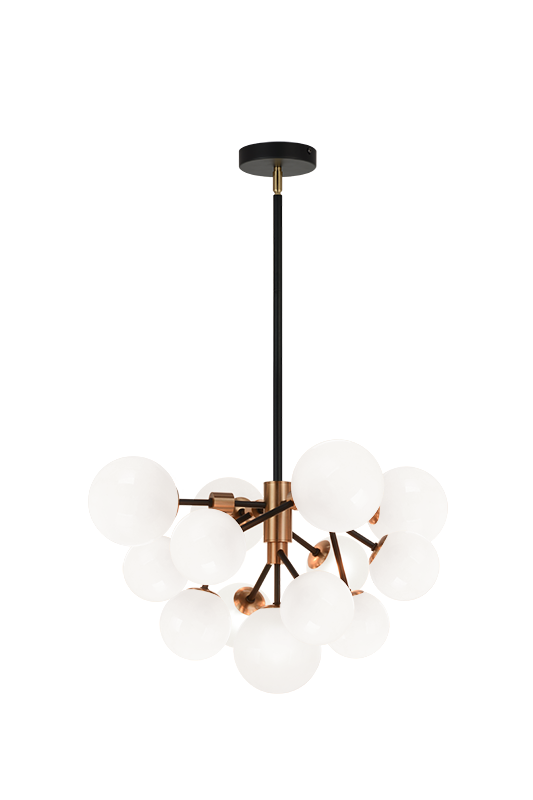 NOVU luminaire suspendu doré et noir C83013AGOP | Luminaire Plus.ca