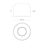 CAYNE luminaire plafonnier noir FM44912-BK/WH