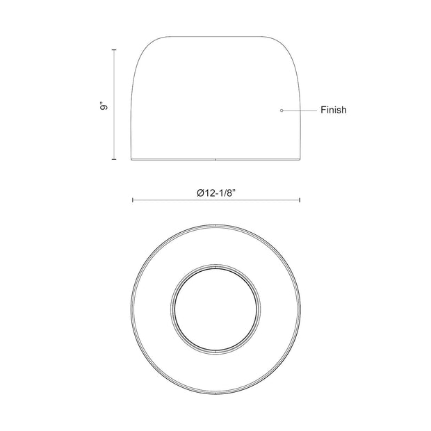 CAYNE luminaire plafonnier noir FM44912-BK/WH