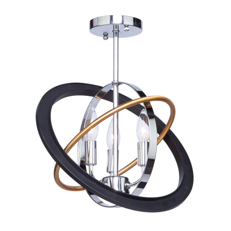 COSMIC luminaire bronze, chrome et doré CL15112 | Luminaire Plus.ca