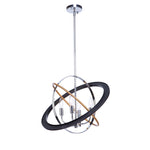 Artcraft Cosmic luminaire suspendu quadruple laiton chrome et noir CL15114