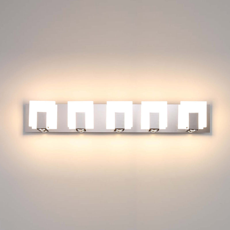 Eurofase Canmore luminaire mural quintuple DEL chrome 34145-012