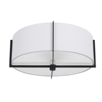 PRESTON luminaire noir et blanc PST-153SF-MB-WH | Luminaire Plus.ca