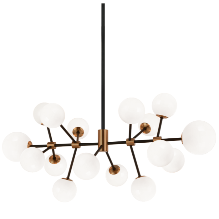 NOVU luminaire suspendu doré et noir C83016AGOP | Luminaire Plus.ca