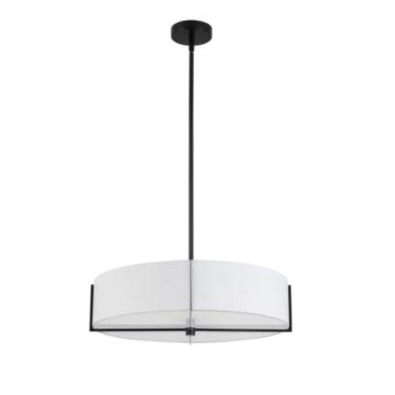 PRESTON luminaire noir et blanc PST-214P-MB-WH | Luminaire Plus.ca