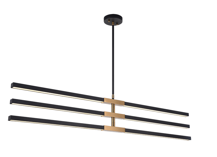 LINEARE luminaire suspendu noir et doré C64769MBAG | Luminaire Plus.ca