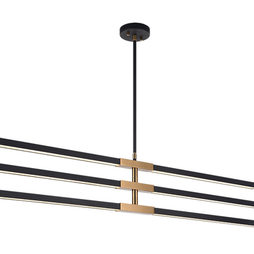 LINEARE luminaire suspendu noir et doré C64769MBAG | Luminaire Plus.ca